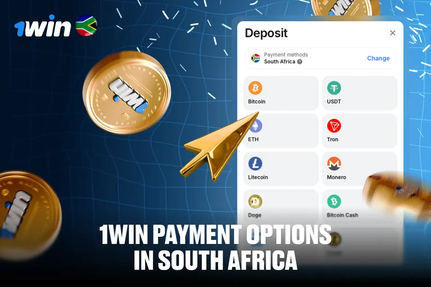 Supported ZAR payment systems including EFT and Ozow